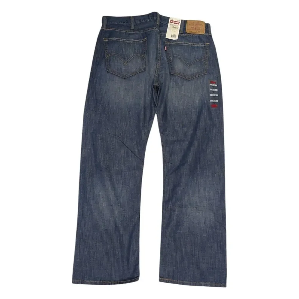 Levis 505 Flex Stretch Regular Fit Jeans Straight Leg Medium Wash 38x30 New
